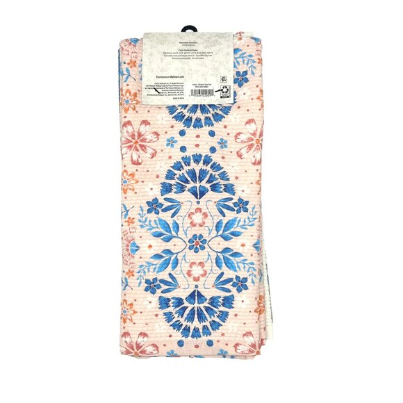 Pioneer Woman Hattie Woven Kitchen Towels 4pc Set Blue Pink 18"x28" New - Picture 6 of 6